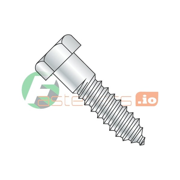 Newport Fasteners Lag Screw, 1/4 in, 2-1/4 in, Steel, Zinc Plated Hex 700 PK 246346 - main